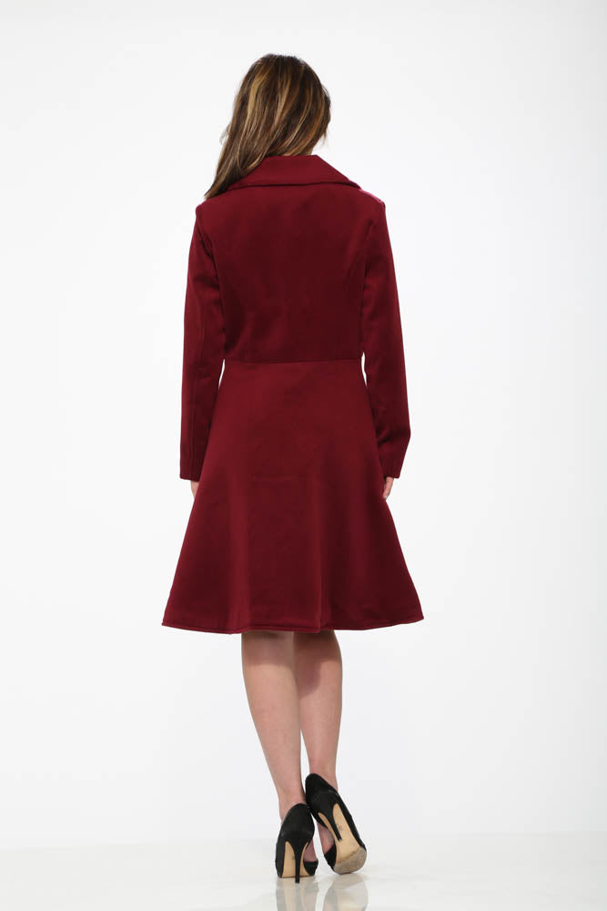 BU4124 Katherine Coat in Burgundy