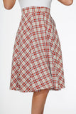 49282 Red Plaid Swing Skirt