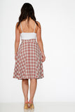 49282 Red Plaid Swing Skirt