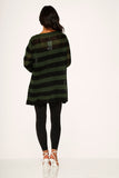 5720 Black Green Stripe Sweater