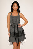 6421 Grey Plaid Pretty Pirate Dress