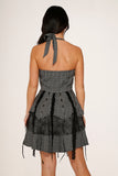 6421 Grey Plaid Pretty Pirate Dress