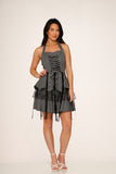 6421 Grey Plaid Pretty Pirate Dress