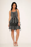 6421 Grey Plaid Pretty Pirate Dress