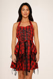 6422 Red Plaid Pretty Pirate Dress