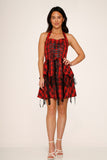 6422 Red Plaid Pretty Pirate Dress