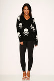 6704 Black Skulls Sweater
