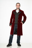 80050 Burgundy Velvet Men's Coat