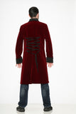 80050 Burgundy Velvet Men's Coat