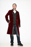 80050 Burgundy Velvet Men's Coat