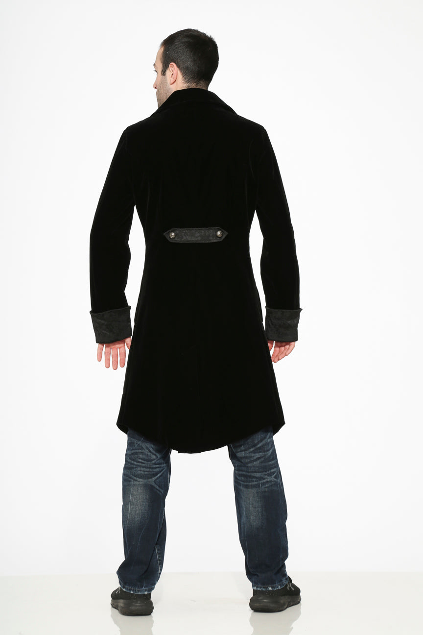 80060 Black Velvet Men's Coat