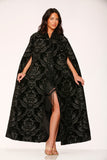 90120 Black Brocade Cape