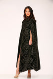 90120 Black Brocade Cape