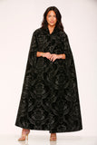90120 Black Brocade Cape