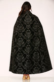 90120 Black Brocade Cape