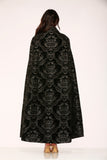 90120 Black Brocade Cape