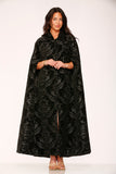 90120 Black Brocade Cape