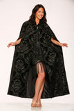 90120 Black Brocade Cape