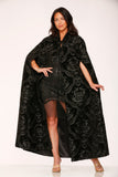 90120 Black Brocade Cape
