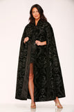 90120 Black Brocade Cape