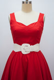 B102 White Elastic Belt