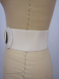B102 White Elastic Belt