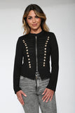 C6169 Black Military Jacket