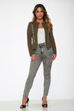 C6169 Olive Military Jacket