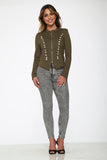 C6169 Olive Military Jacket