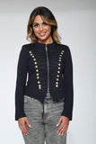 C6169 Navy Blue Military Jacket