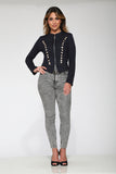 C6169 Navy Blue Military Jacket