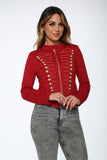 C6169 Red Military Jacket