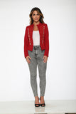 C6169 Red Military Jacket