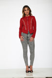 C6169 Red Military Jacket