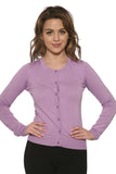 0202 Crewneck Cardigan in Lavender