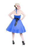 0211 Lucy Halter Dress in Blue