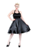 0211 Occasion Halter Dress in Black