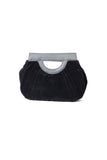 099 Black Glamour Clutch in Velvet