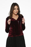 10156 Purple Moto Velvet Jacket