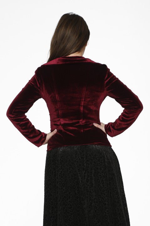 10156 Purple Moto Velvet Jacket