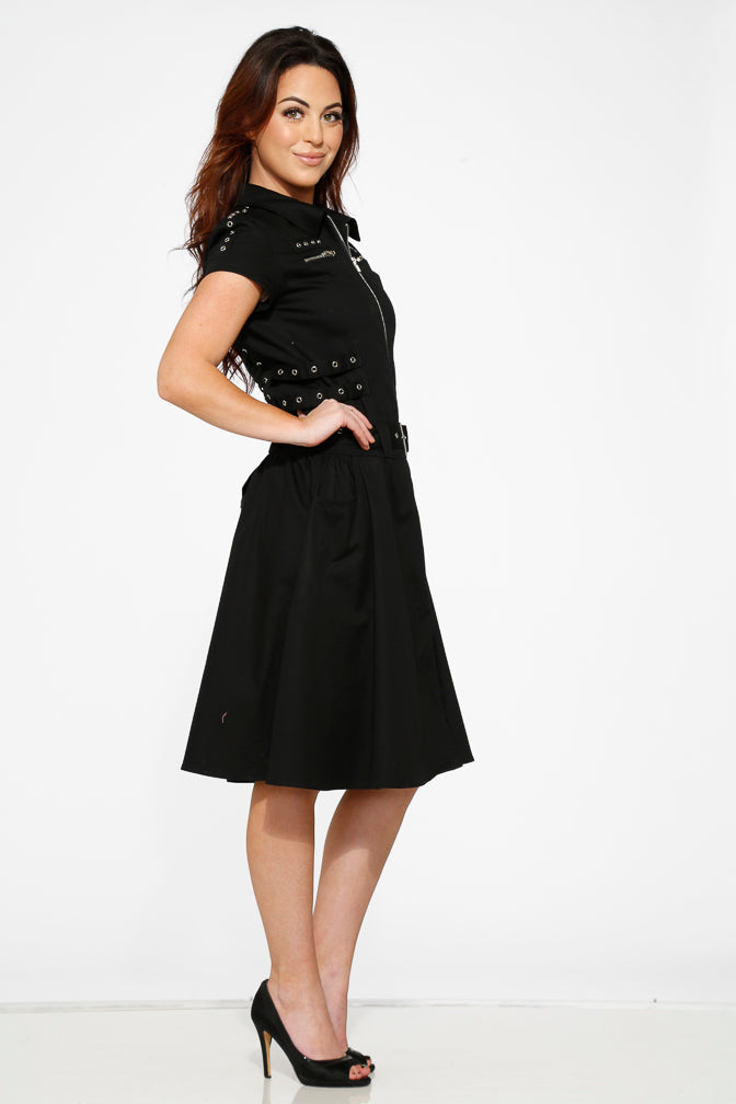 10220 Black Detention Long Dress