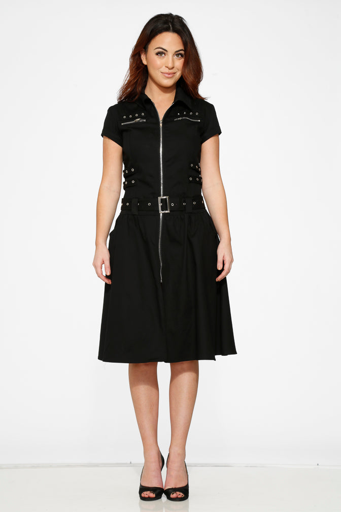 10220 Black Detention Long Dress