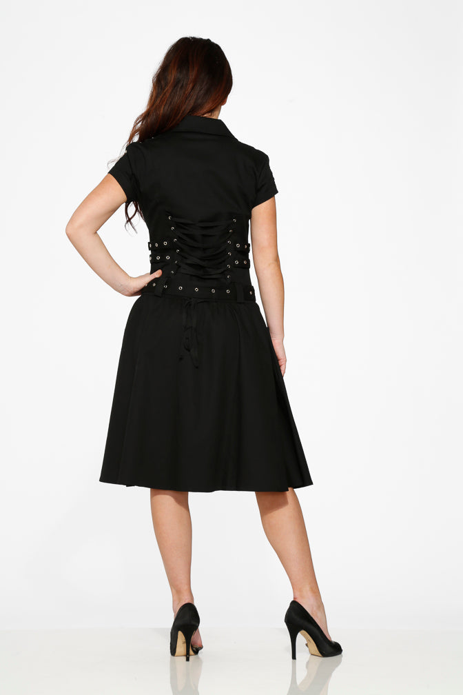 10220 Black Detention Long Dress