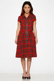 10221 Red Plaid Detention Dress