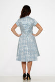 10275 Light Blue Jacquard HiLo Dress