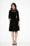 20080 Black Velvet Dress