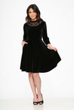 20080 Black Velvet Dress