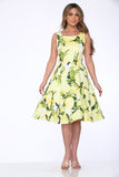 20101 Yellow Lemon Swing Dress