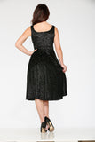 20102 Black Tribal Velvet Dress