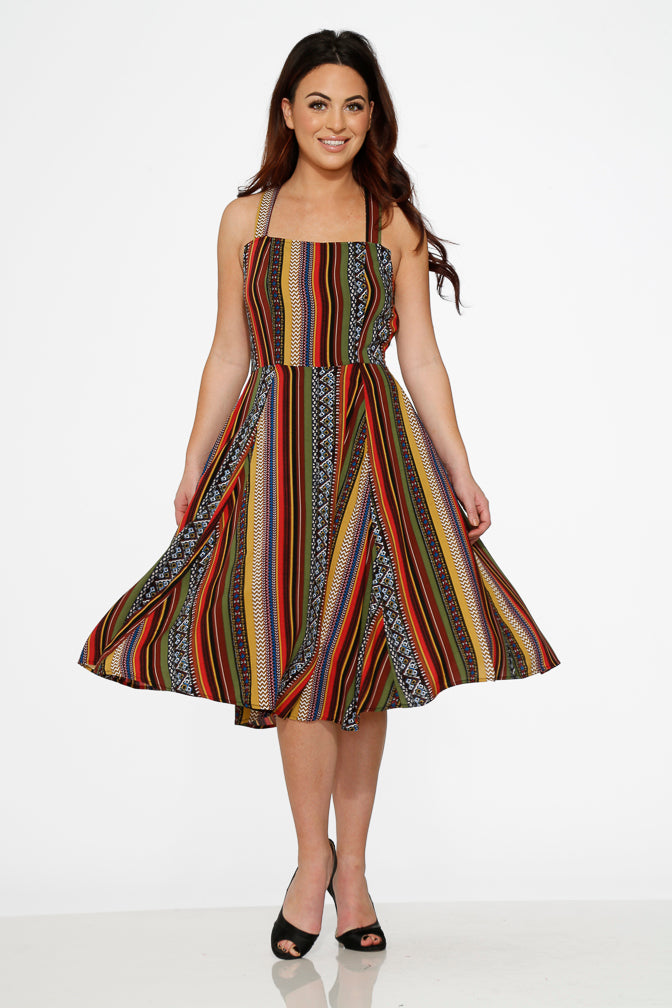 20190 Strip Tribal Dress